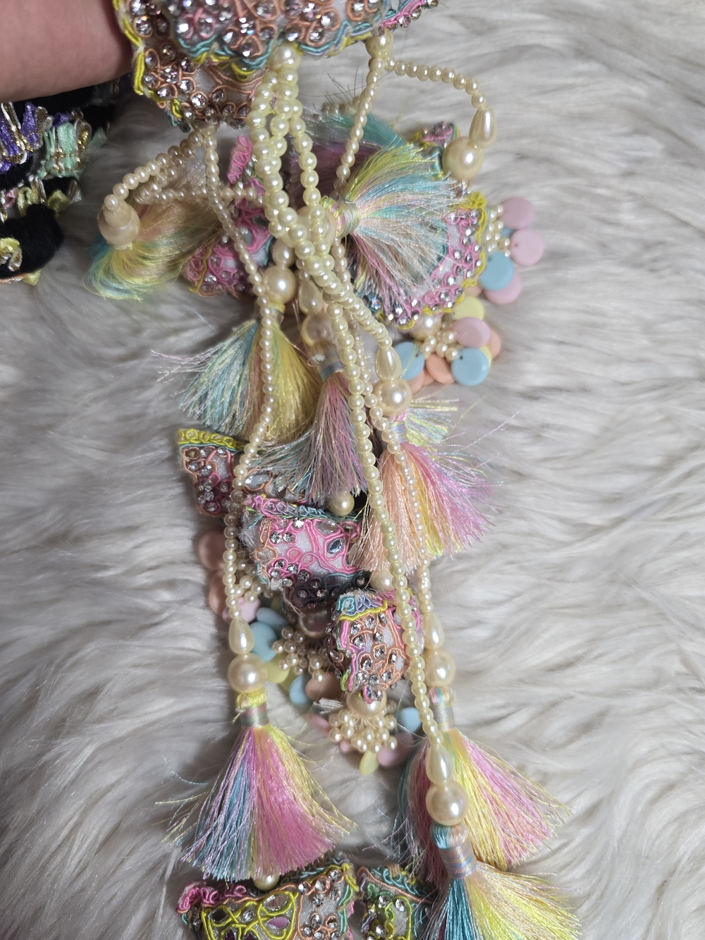 Handcrafted Multicolor Tassel Heavy Paranda - Women Accessories - Picture 6 of 7